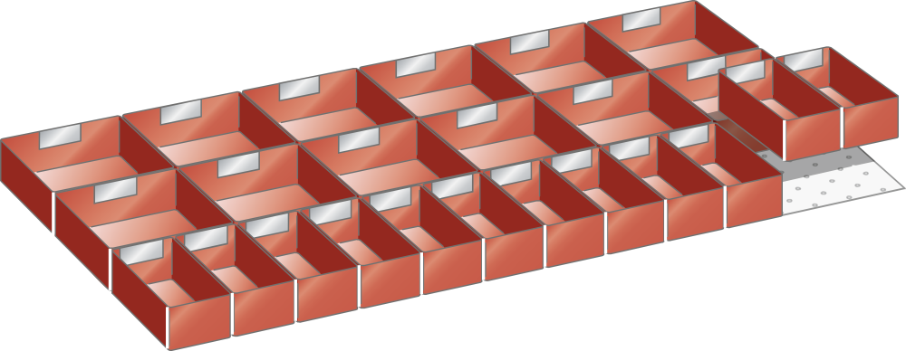Kit Bacs en plastique 54x27E (LxPxFH) 918x459x100mm