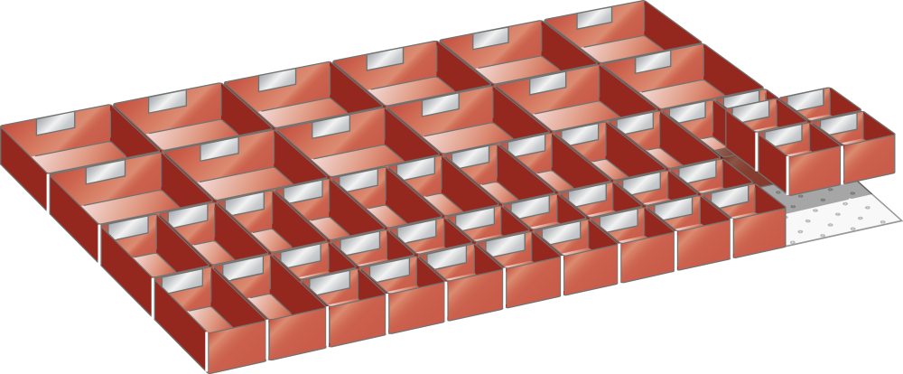 Set Vaschette 54x36E (LxPxA) 918x612x75mm