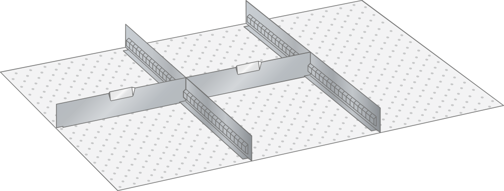 Set Pareti divisorie 54x36E (LxPxA) 918x612x50mm
