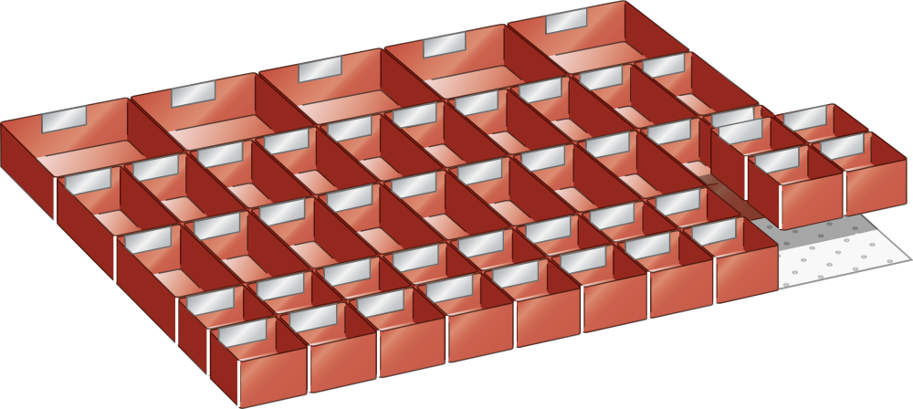 Set Vaschette 45x36E (LxPxA) 765x612x50mm