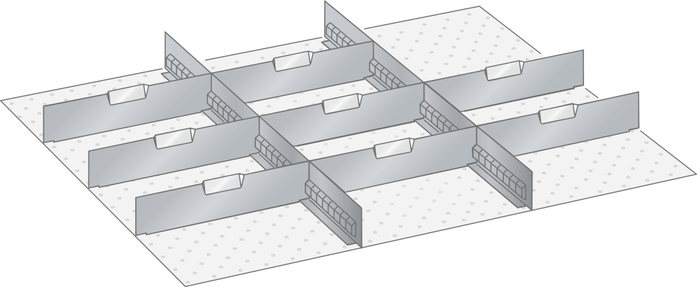 Set Pareti fessurate e lamine divisorie 45x36E (LxPxA) 765x612x100mm