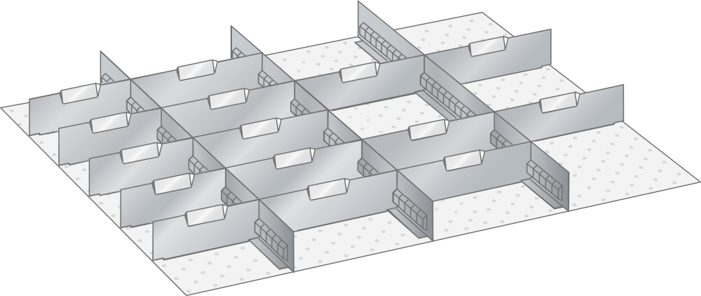 Set Pareti fessurate e lamine divisorie 45x36E (LxPxA) 765x612x75mm