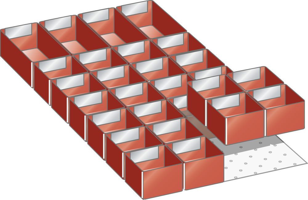 Kit Bacs en plastique 18x36E (LxPxFH) 306x612x50mm