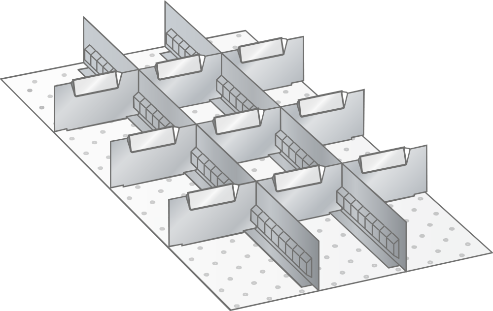 Kit Parois s&eacute;paration et Plaquettes s&eacute;paratrices 18x36E (LxPxFH) 306x612x50mm