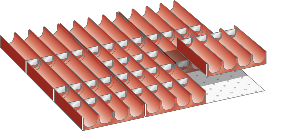Set Mulden 27x27E (BxTxFH) 459x459x50mm