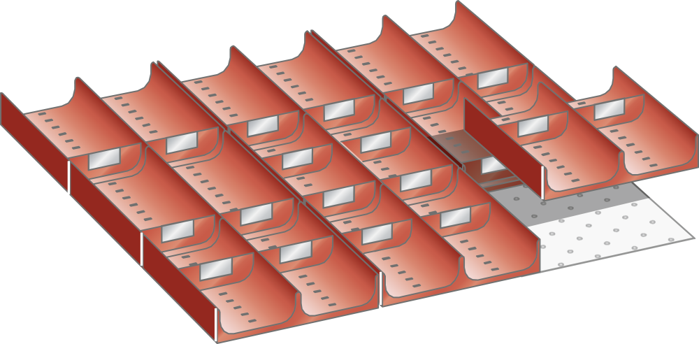 Set Mulden 27x27E (BxTxFH) 459x459x50mm