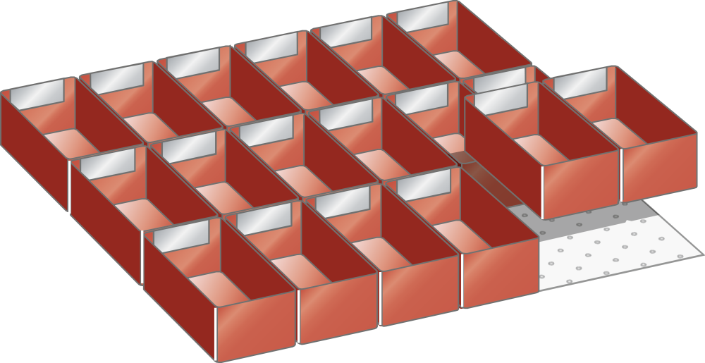Set Einsatzk&auml;sten 27x27E (BxTxFH) 459x459x50mm