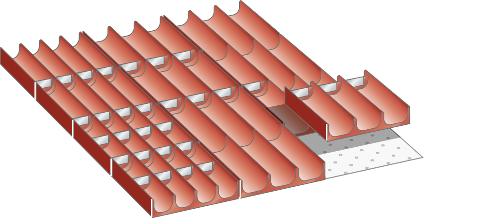 Juego Acanaladuras 27x36E (AxPxA) 459x612x50mm