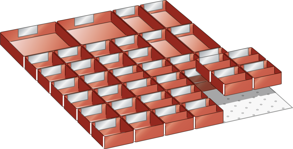 Juego Cajas pl&aacute;sticas 27x36E (AxPxA) 459x612x50mm