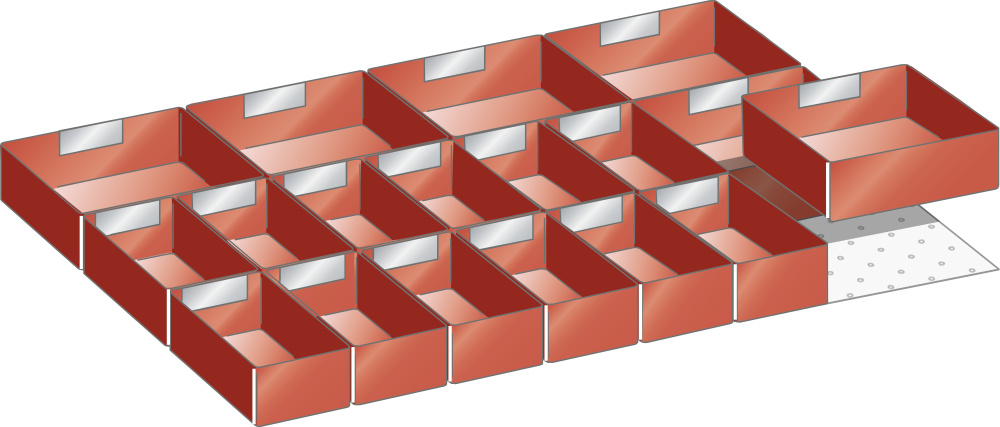 Set Vaschette 27x36E/36x27E (LxPxA) 612x459x100mm