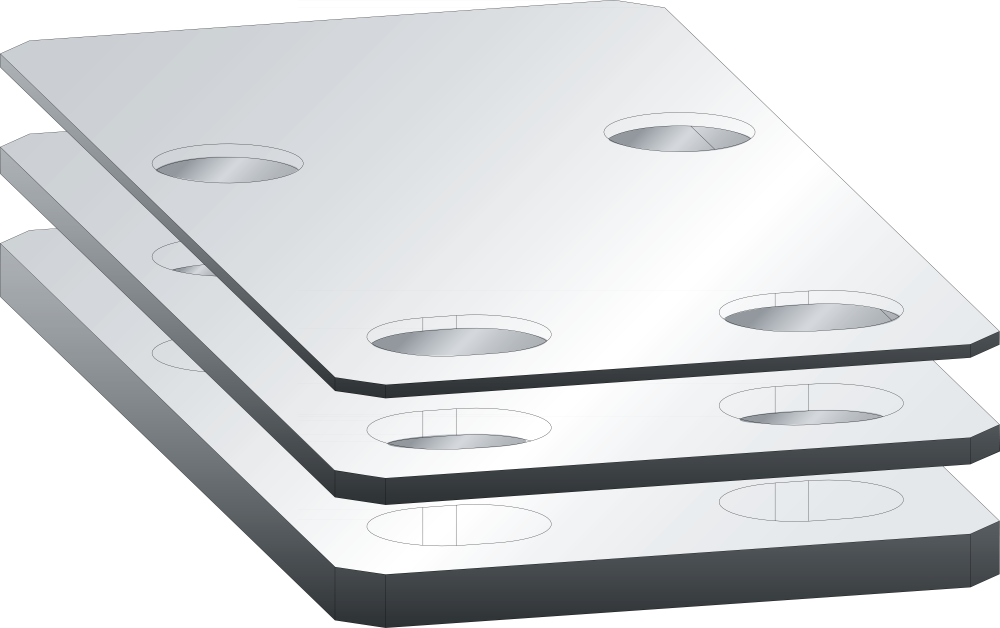 Plaque de cale L1006 PVC 1 mm