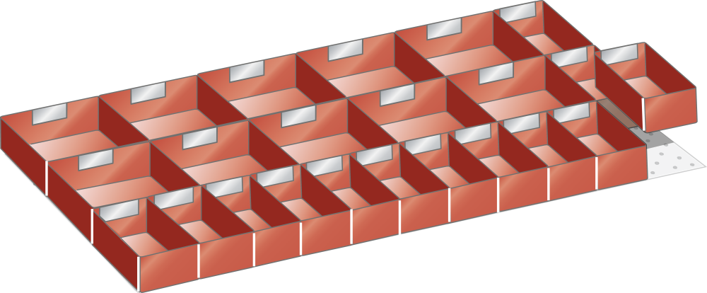 Set Einsatzk&auml;sten (BxTxFH) 867x459x95mm