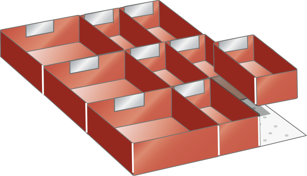 Set Einsatzk&auml;sten (BxTxFH) 357x459x95mm