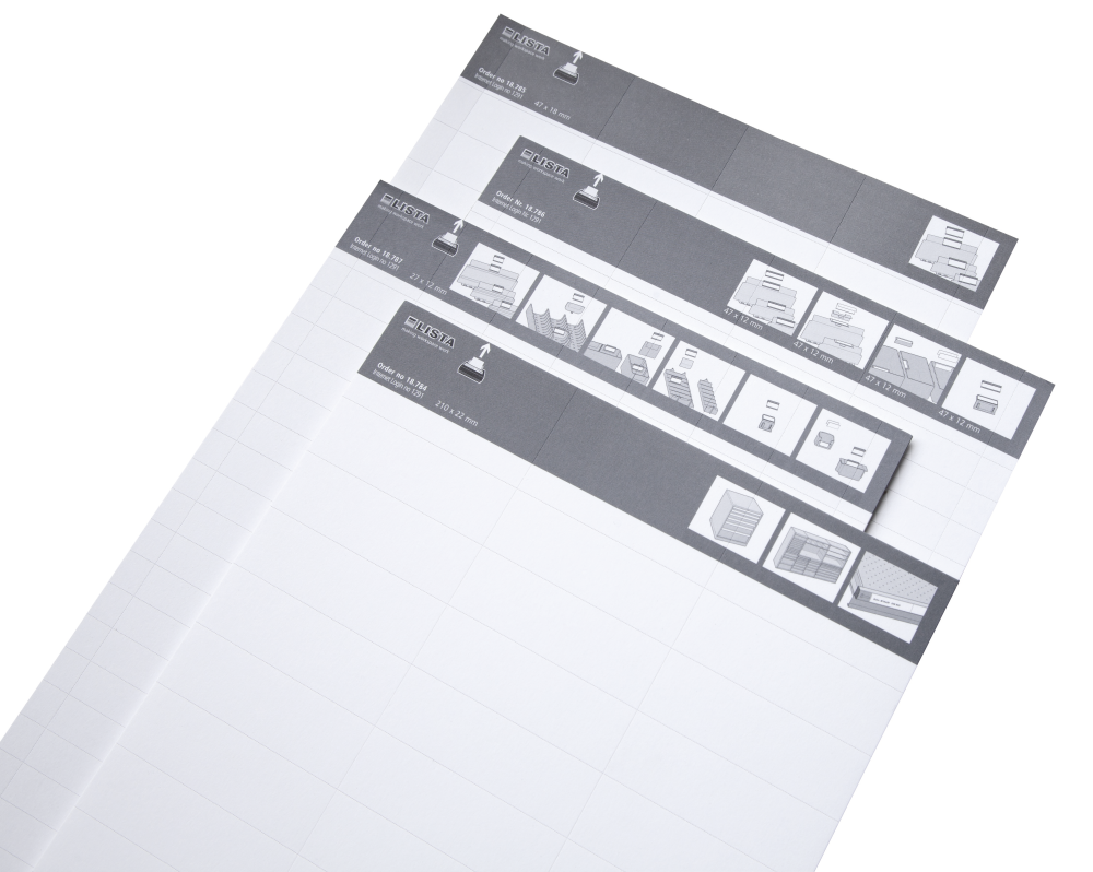 &Eacute;tiquettes LISTA SCRIPT Pack universel