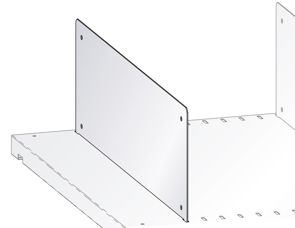 Parois de s&eacute;paration L1006 (PxH) 500x100mm 10 pc. N2000