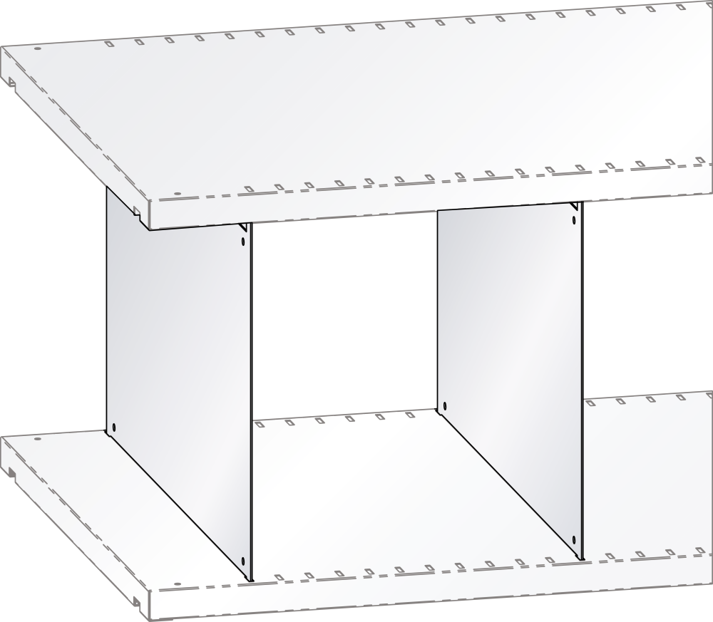 Cloisons interm&eacute;diaires L1006 (PxH) 500x250mm 10 pc. N2000