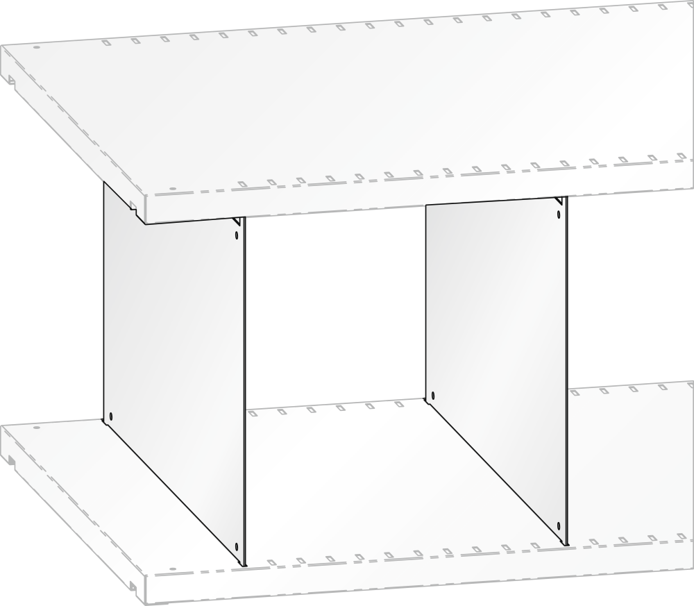 Separatori L1006 (PxA) 400x250mm 10 pz. R9010