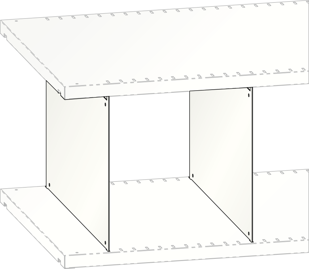 Fachtrennw&auml;nde L1006 (TxH) 500x250mm 10 Stk. R9002