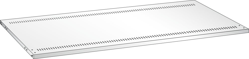 Ripiano L1006 fessurati (LxPxA) 1300x400x25mm 220kg R9010
