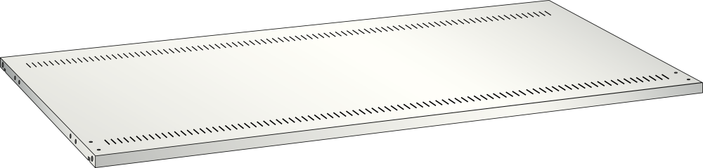 Fachboden L1006 geschlitzt (BxTxH) 1300x500x25mm 220kg R9002