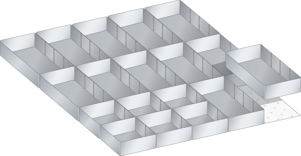 Kit Bacs en plastique (LxPxFH) 605x695x100mm