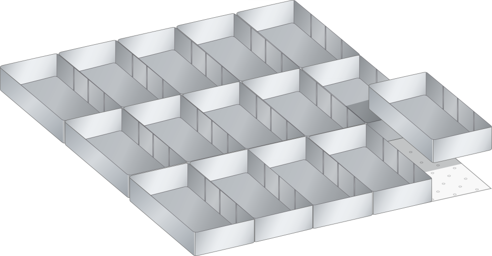 Kit Bacs en plastique (LxPxFH) 605x695x100mm