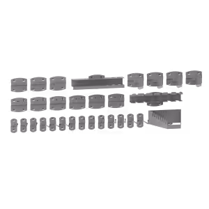 Lochplattenhaken-Set 28-teilig