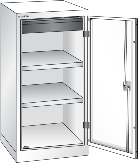 Imagen 1: Armario de puertas batientes (AxPxA) 500x580x1000mm KEY Lock R9010