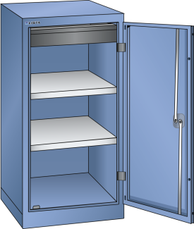 Image 1: Hinged door cabinet (WxDxH) 500x580x1000mm KEY Lock R5002