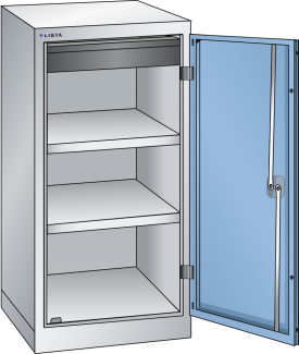 Imagen 1: Armario de puertas batientes (AxPxA) 500x580x1000mm KEY Lock R7035/R5012