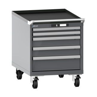 Image 1: Drawer cabinet mobile 27x36E (WxDxH) 564x725x723mm KEY Lock N6502