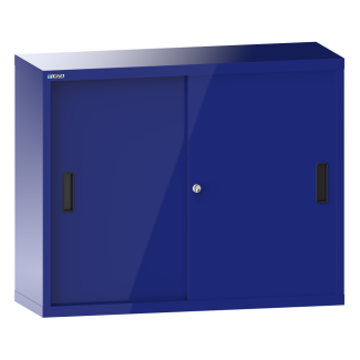 Bild 1: H&auml;ngeschrank mit Schiebet&uuml;ren (BxTxH) 1000x300x800mm KEY Lock R7035/R5002