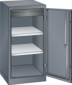 Immagine 1: Armadio con porte battente (LxPxA) 500x580x1000mm KEY Lock R7032