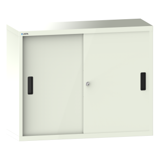 Bild 1: H&auml;ngeschrank mit Schiebet&uuml;ren (BxTxH) 1000x300x800mm KEY Lock R7035/R9002