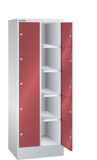 Bild 1: F&auml;cherschrank (BxTxH) 610x500x1695mm 2x5 F&auml;cher R7035/R3003