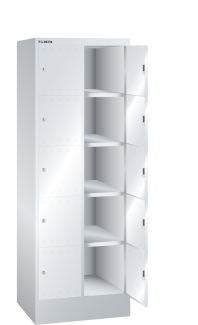 Bild 1: F&auml;cherschrank (BxTxH) 610x500x1695mm 2x5 F&auml;cher R7035/R9010