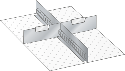 Slotted dividers and metal separators 80.643.000