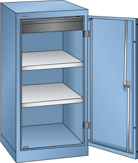 Immagine 1: Armadio con porte battente (LxPxA) 500x580x1000mm KEY Lock R5015