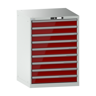 Image 1: Drawer cabinet 36x36E (WxDxH) 717x725x1000mm KEY Lock R7035/R3003