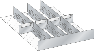 Image 1: Set Slotted partitions and Metal dividers (WxDxFH) 357x459x95mm