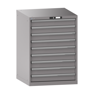 Image 1: Drawer cabinet 36x36E (WxDxH) 717x725x1000mm KEY Lock R9007