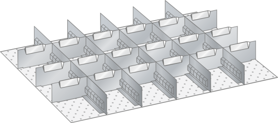 Slotted dividers and metal separators 100.951.000