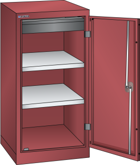 Image 1: Hinged door cabinet (WxDxH) 500x580x1000mm KEY Lock R3000