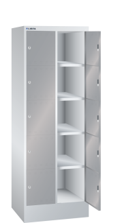 Image 1: Compartment cabinet (WxDxH) 610x500x1695mm 2x5 compartments R7035/N4502