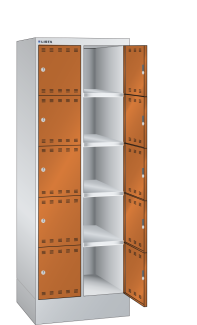 Bild 1: F&auml;cherschrank (BxTxH) 610x500x1695mm 2x5 F&auml;cher R7035/R2004