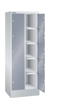 Bild 1: F&auml;cherschrank (BxTxH) 610x500x1695mm 2x5 F&auml;cher R7035/R9007