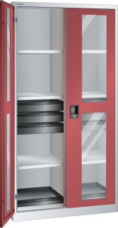 Image 1: Hinged door cabinet (WxDxH) 1000x580x1950mm RFID Lock R7035/R3003