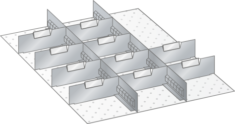 Slotted dividers and metal separators 100.246.000