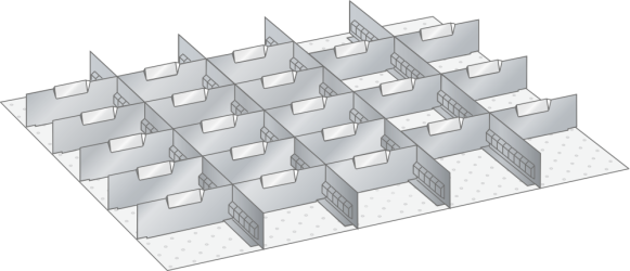 Slotted dividers and metal separators 80.514.000