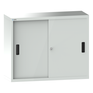 Bild 1: H&auml;ngeschrank mit Schiebet&uuml;ren (BxTxH) 1000x300x800mm KEY Lock R7035